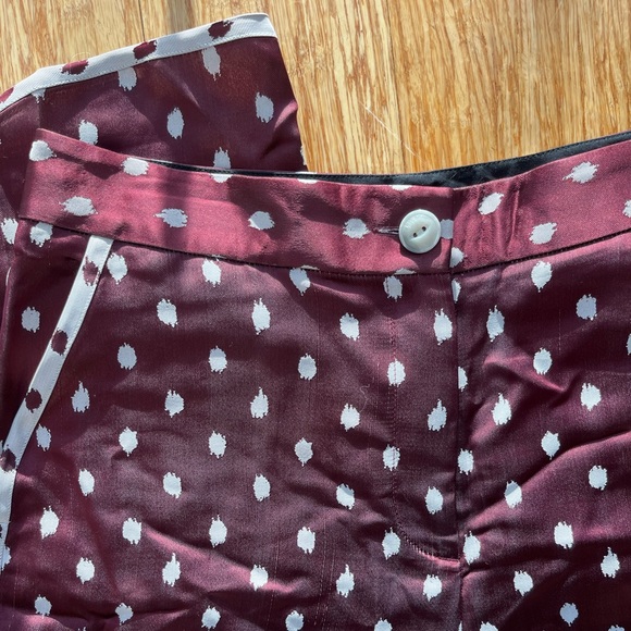 Rag & Bone Emery Polka Dot Pants in Wine - Picture 3 of 6